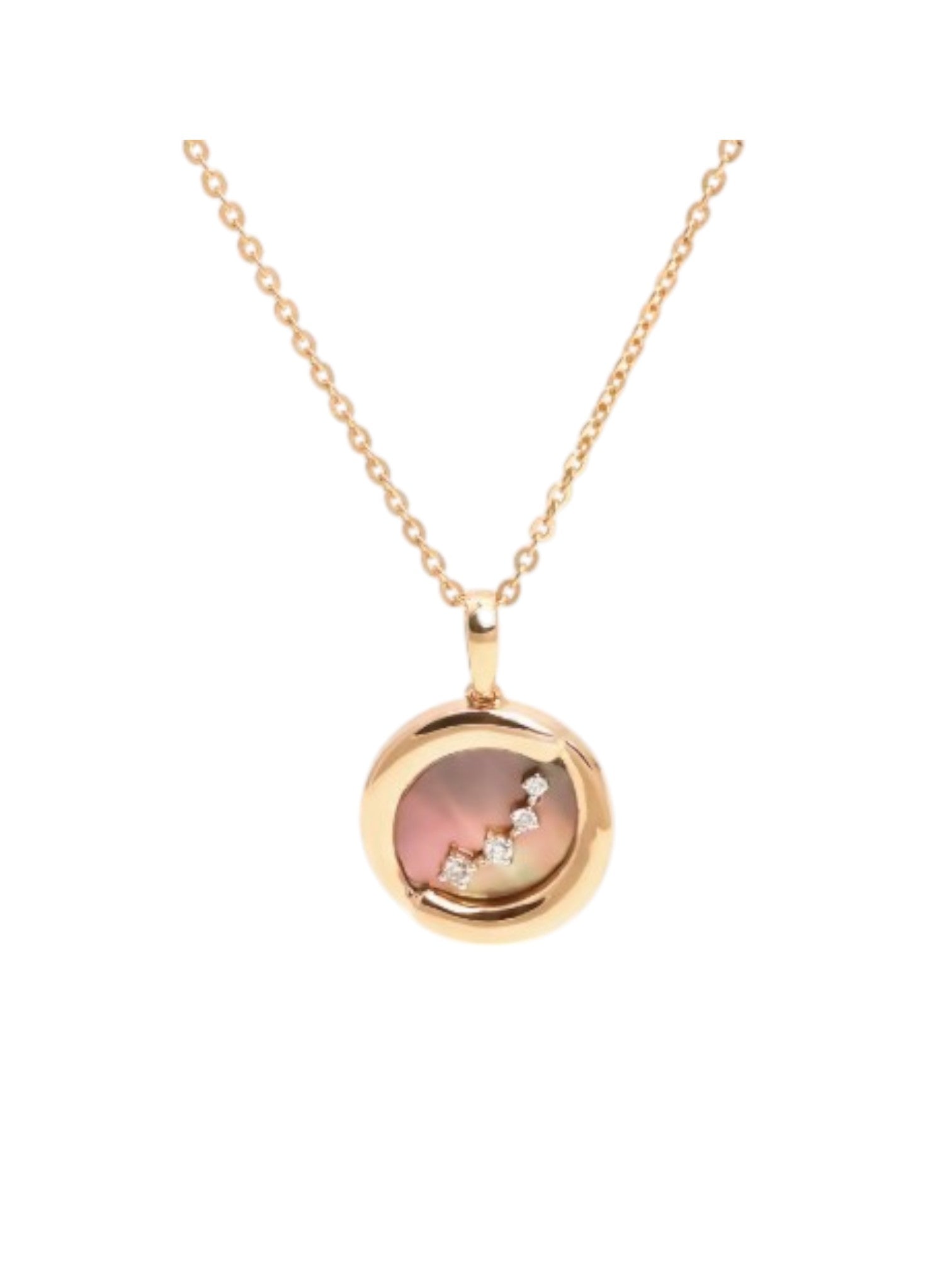 Trendy 925 Sterling Silver CZ Stone Rose Gold Plated Pendant With Chain For Women By Kesardeep